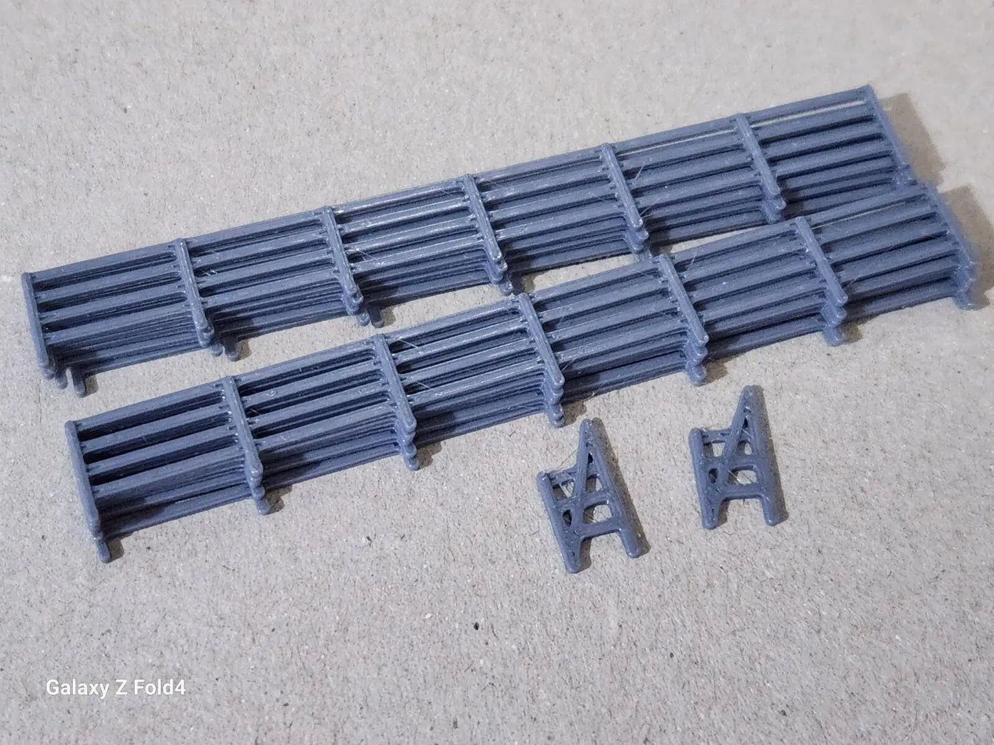 Fencing Railings N Gauge New 10 Pack Grey 1:148 Scale Models Train Railway 3D Peak Print