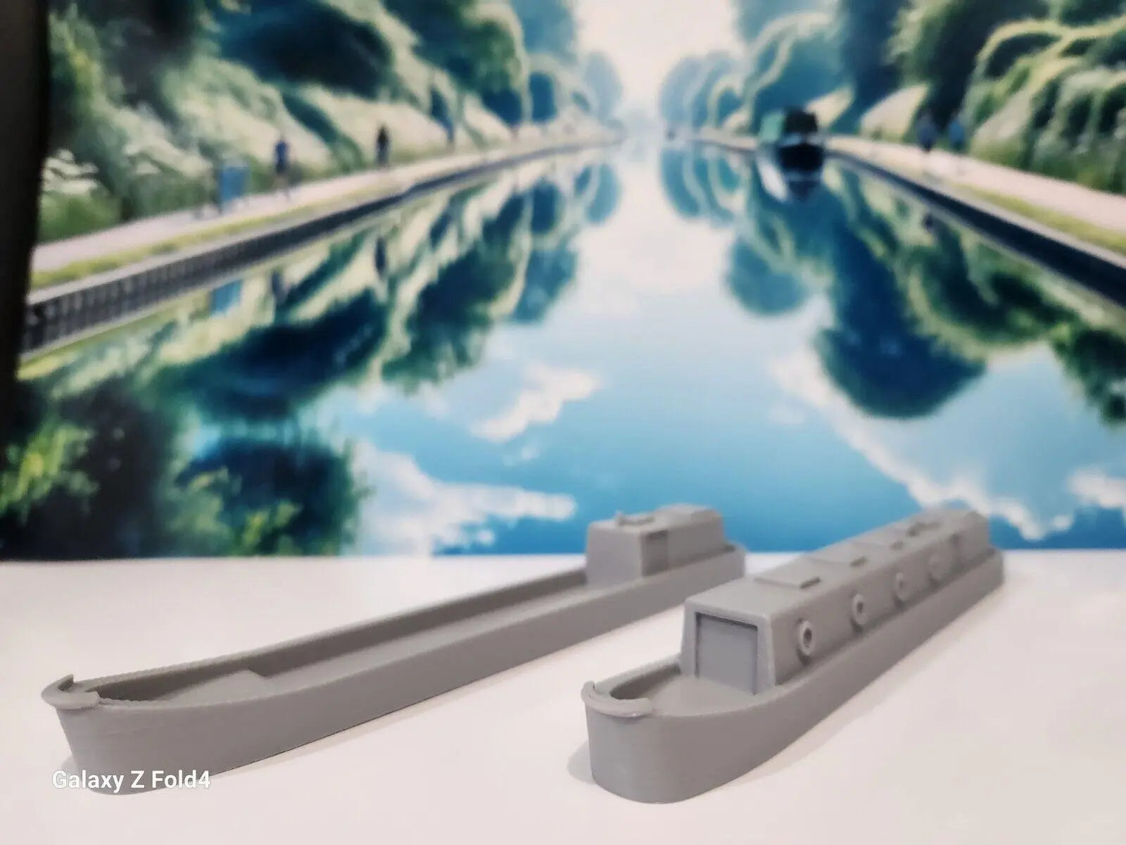 1:43 Scale O Gauge Model Railway 2 x Canal Boats Waterways Barge Cargo Leisure 3D Peak Print