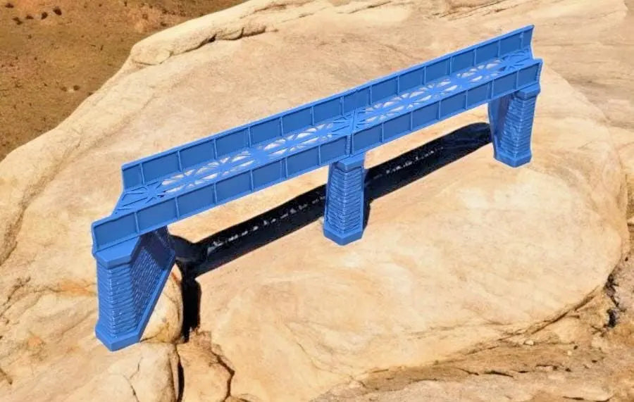 Z Gauge Right 45 deg single Track Iron Girder Bridge Model Railway 1:220 Scale 3D Peak Print