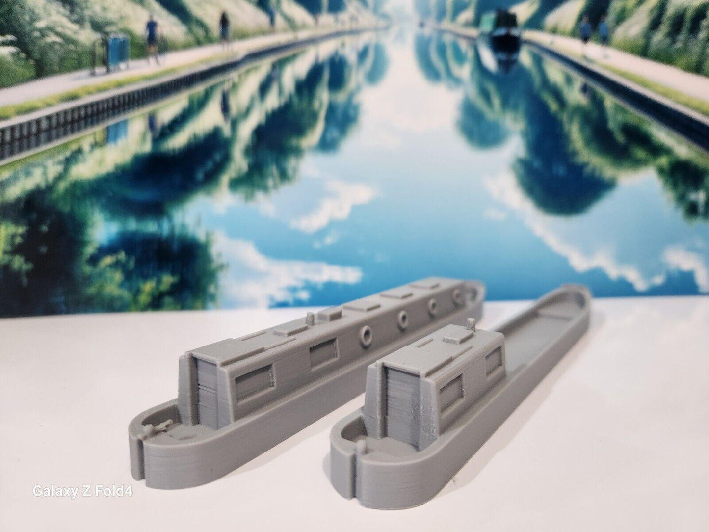 1:76 Scale OO Gauge Model Railway 2 x Canal Boats Waterways Barge Cargo Leisure 3D Peak Print