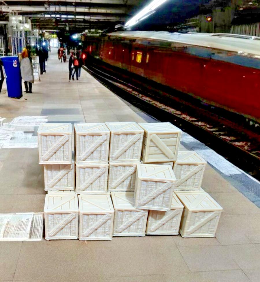 Wooden Crates 3ft Model Train Railway Station Freight New OO HO Gauge 20 Pack 3D Peak Print