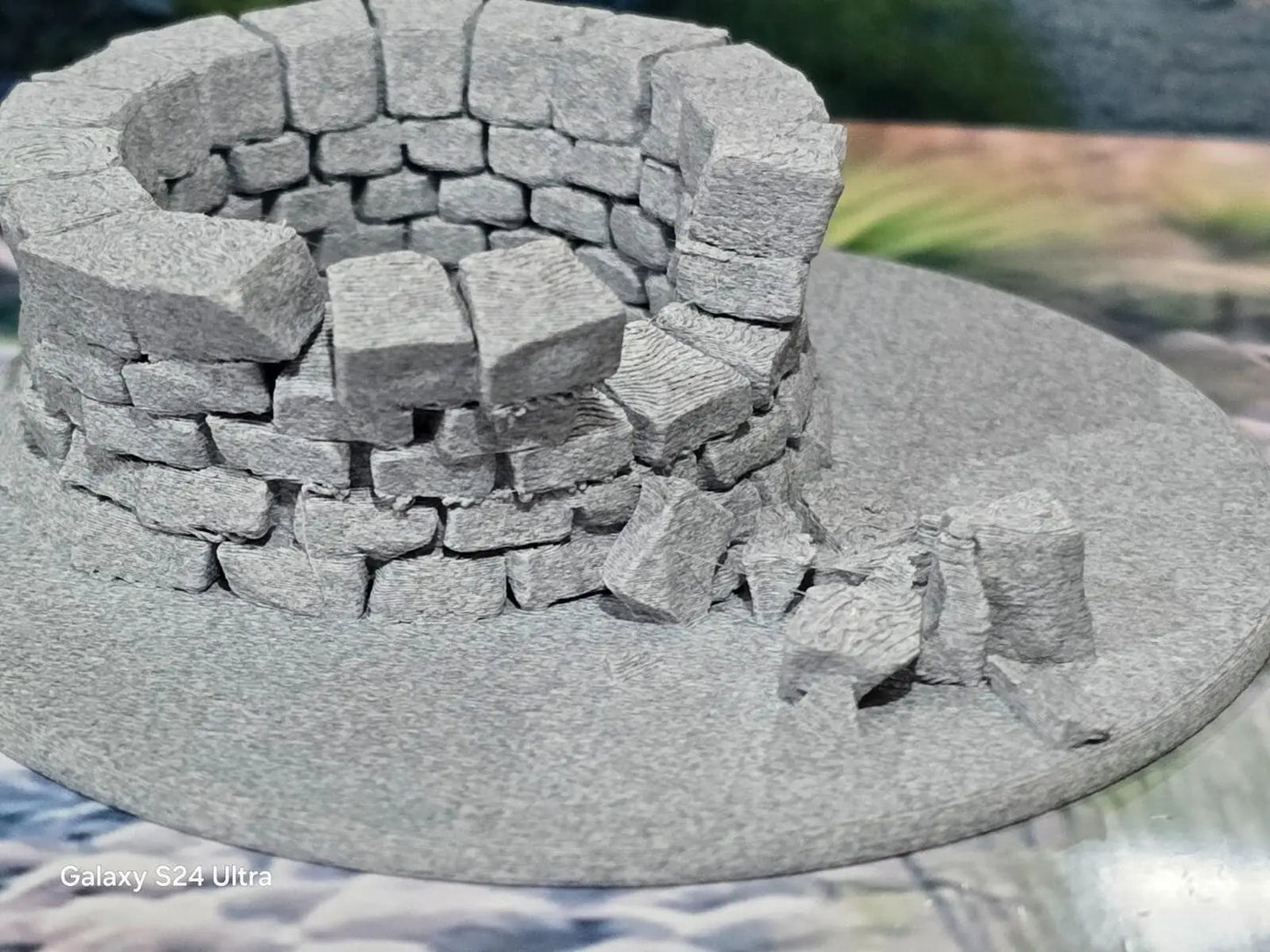 009 00-9 narrow gauge model railway stone well on 58mm base scenery terrain 3D Peak Print
