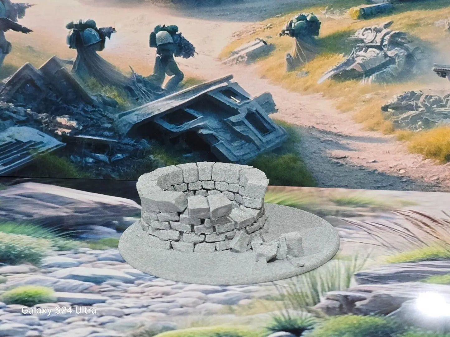 009 00-9 narrow gauge model railway stone well on 58mm base scenery terrain 3D Peak Print