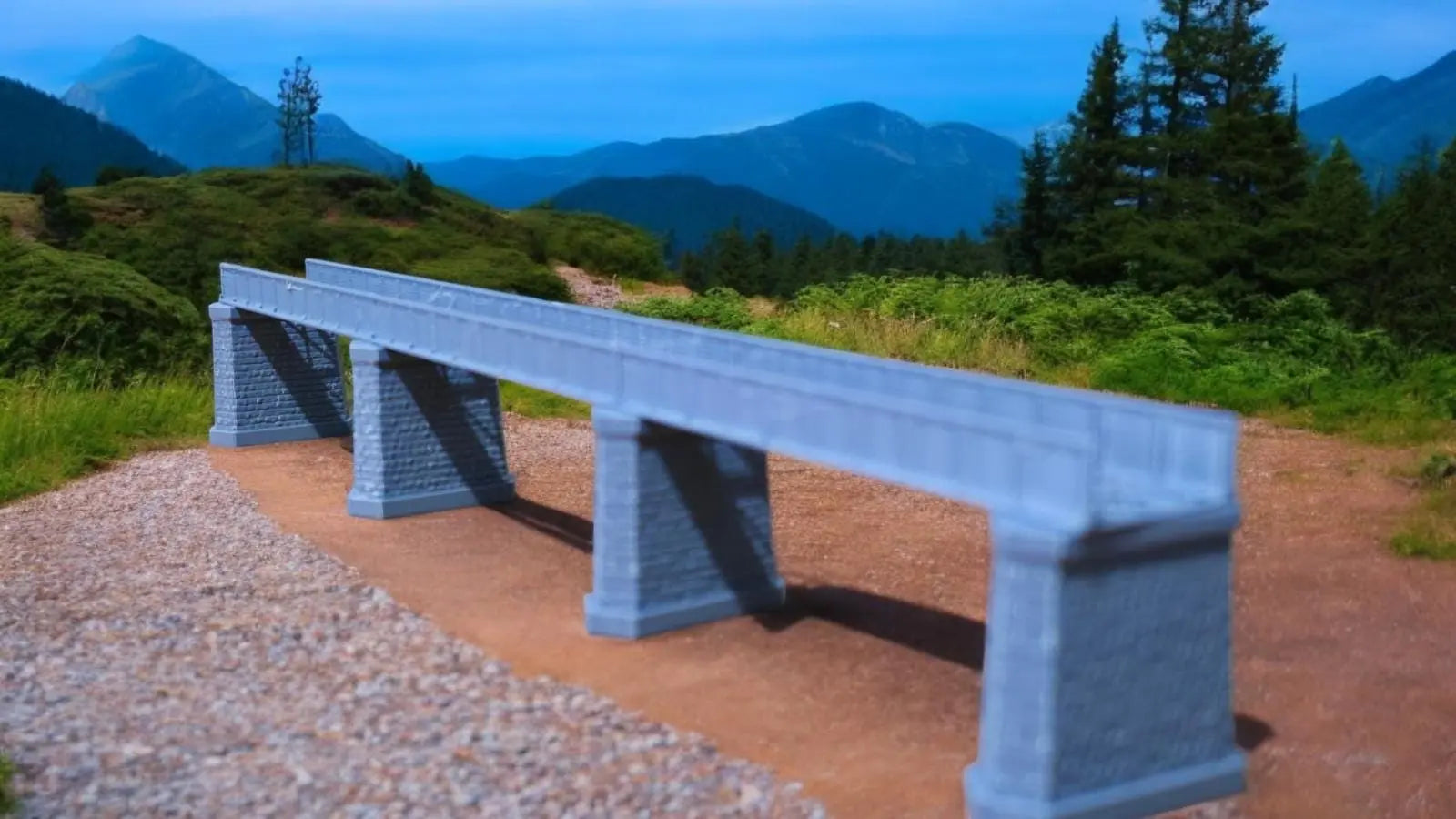 Z Gauge Single Track Iron Girder Bridge 300mm Model Railway Layout 1:220 Scale 3D Peak Print