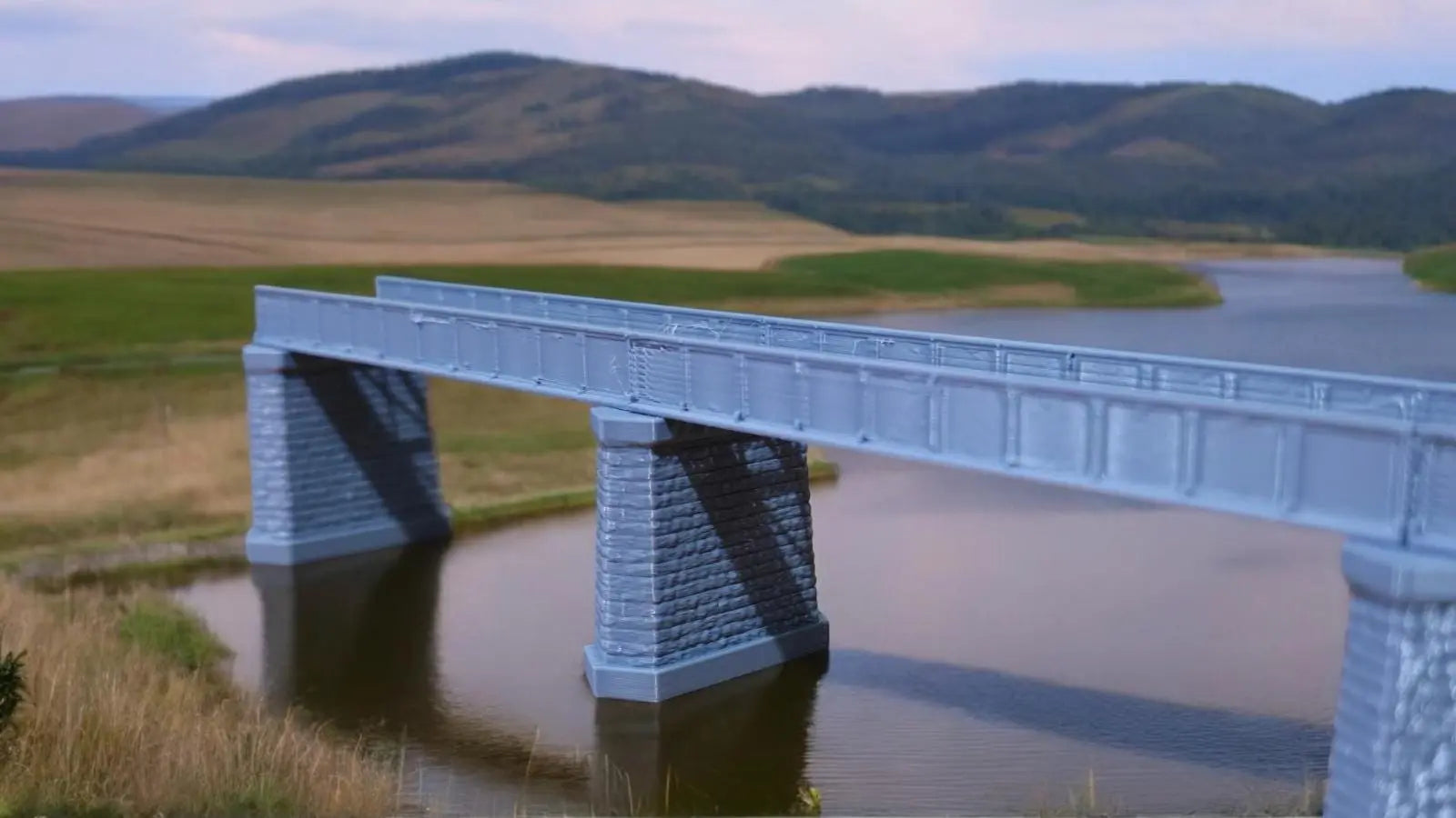 Z Gauge Single Track Iron Girder Bridge 300mm Model Railway Layout 1:220 Scale 3D Peak Print