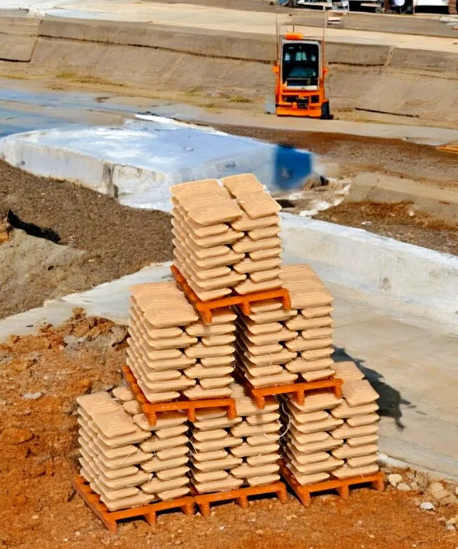 Pallets of Beige Sacks Brown pallet Z Gauge 1:220 Scale Models Railway (6 Pack) 3D Peak Print