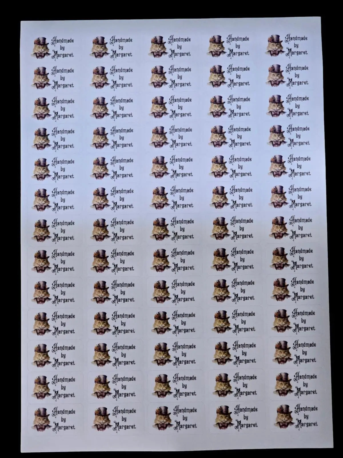 Victorian Cats Handmade by Labels Personalised Self Adhesive Address Stickers 3D Peak Print