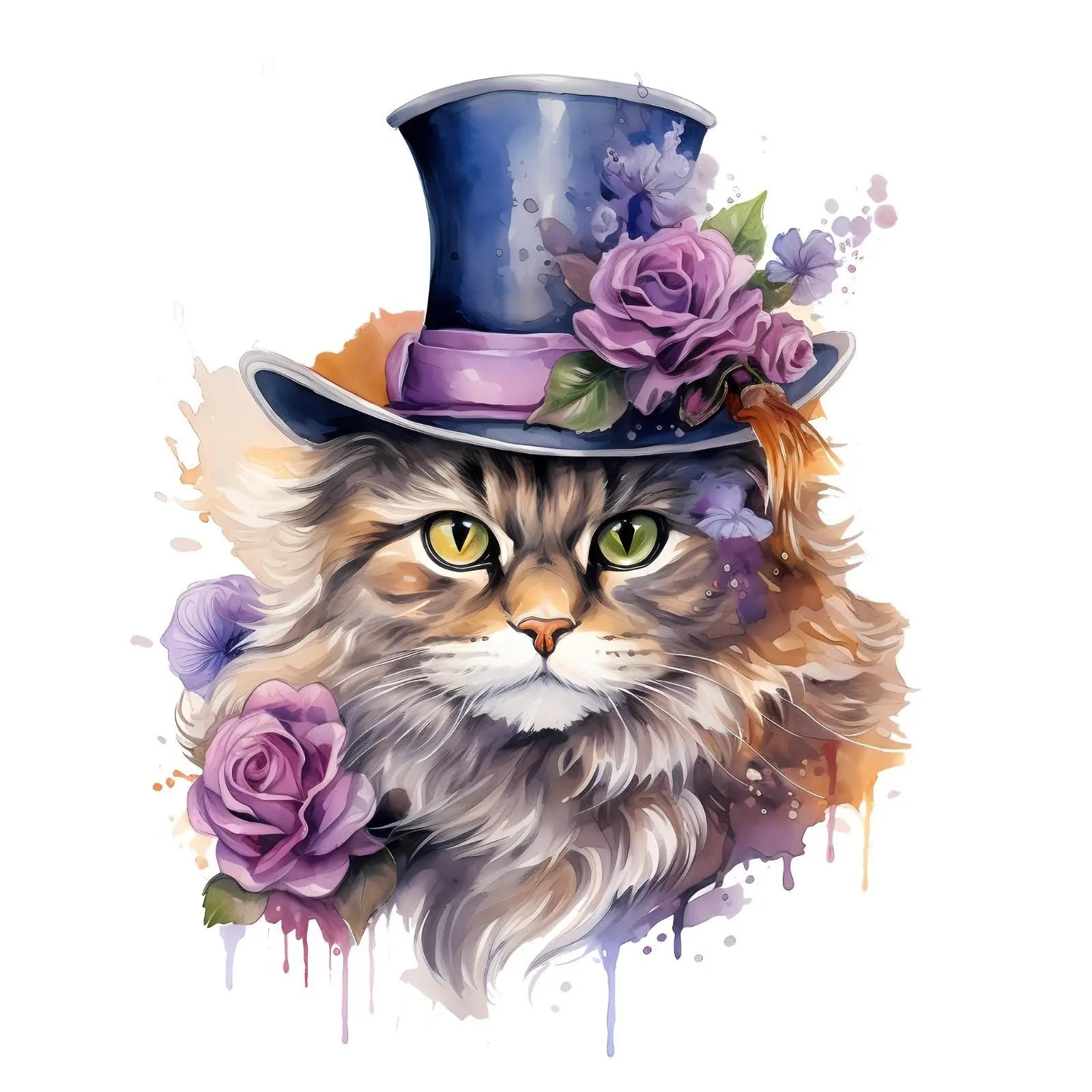 Victorian Cats Handmade by Labels Personalised Self Adhesive Address Stickers 3D Peak Print