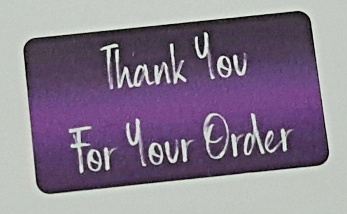 260 x Thank You for Your Order Labels Blackcurrant & Liquorice Matte Stickers 3D Peak Print