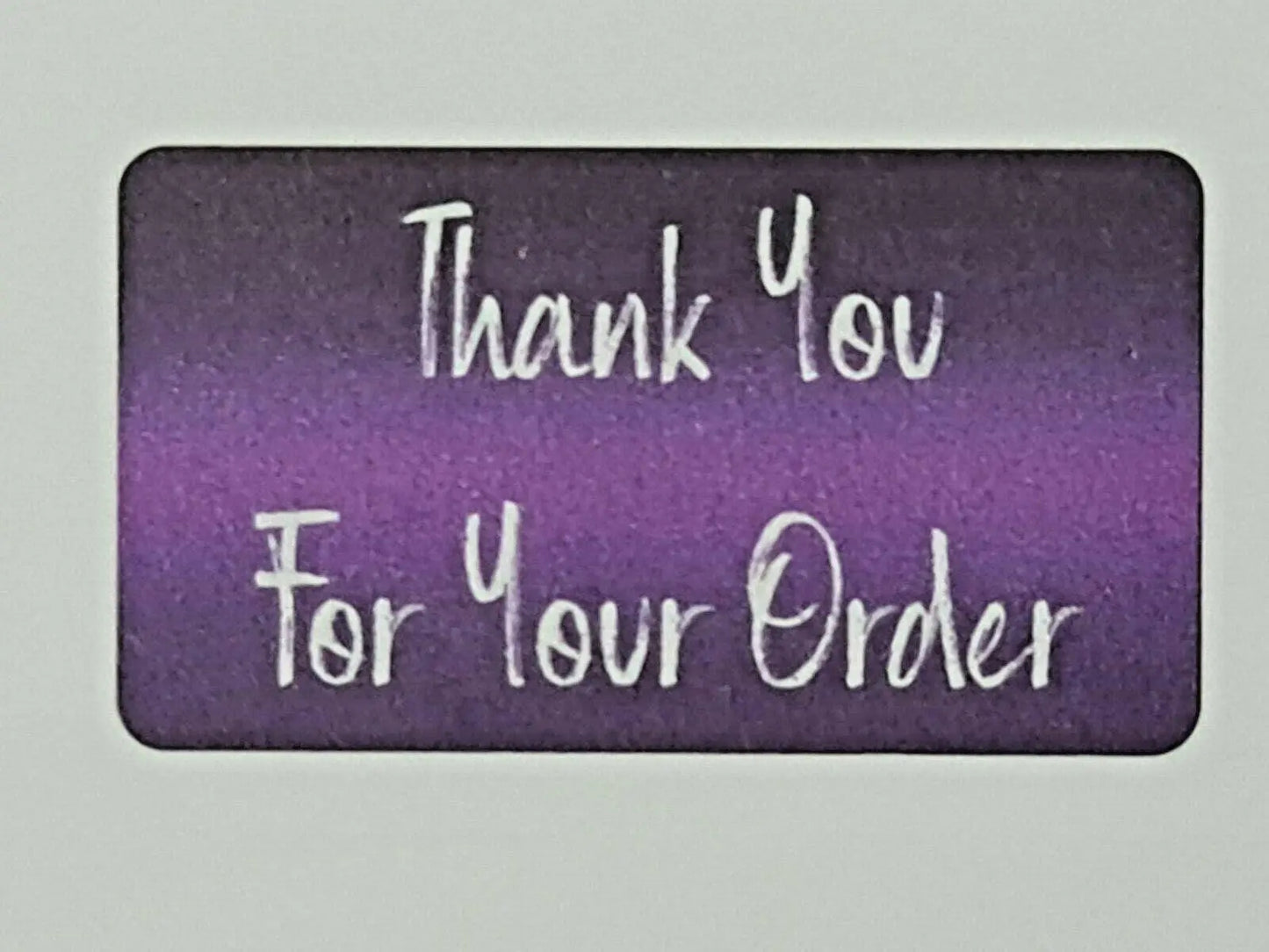 260 x Thank You for Your Order Labels Blackcurrant & Liquorice Matte Stickers 3D Peak Print