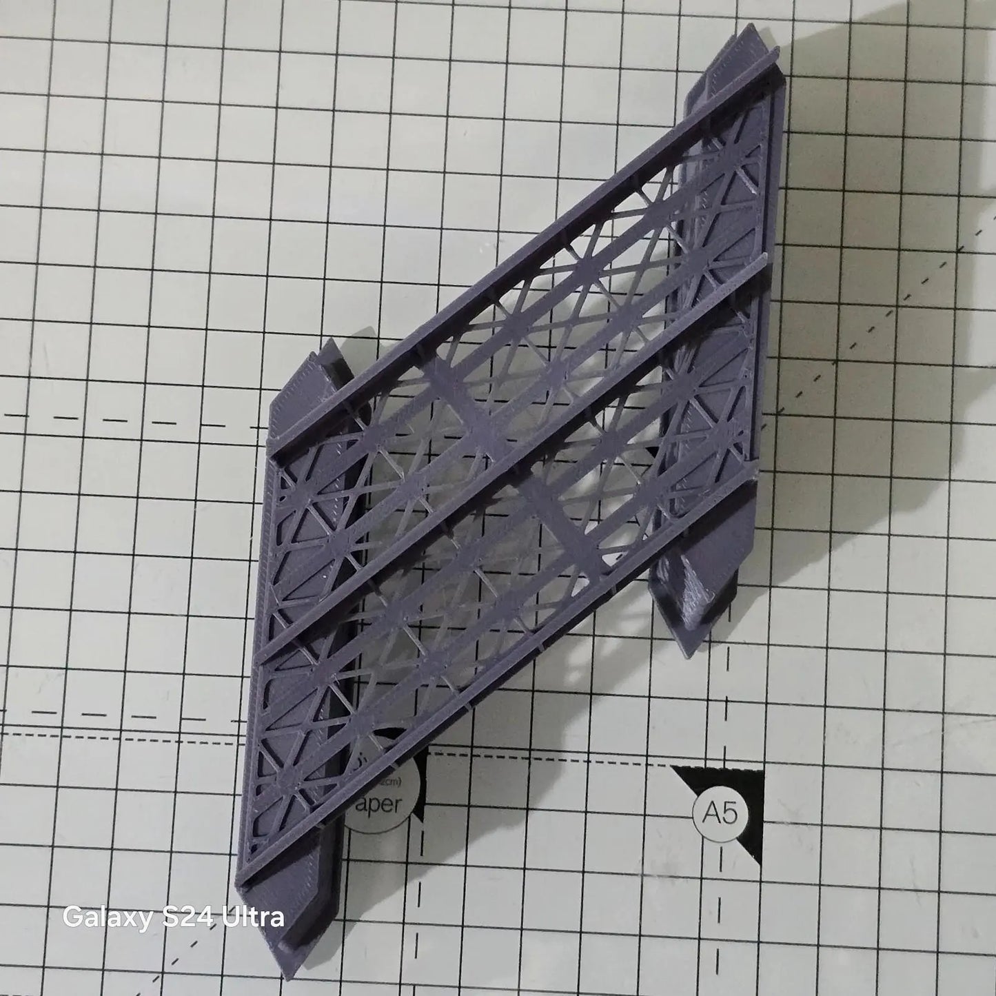 Z Gauge 45 deg Double Track Iron Girder Bridge Model Railway Layout 1:220 Scale 3D Peak Print