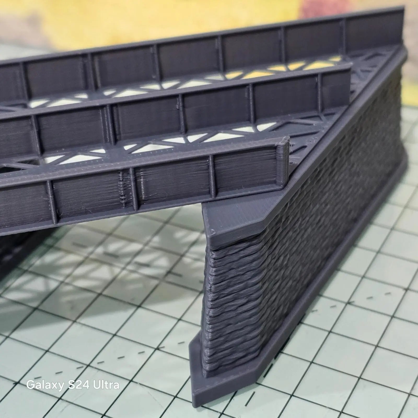 Z Gauge 45 deg Double Track Iron Girder Bridge Model Railway Layout 1:220 Scale 3D Peak Print