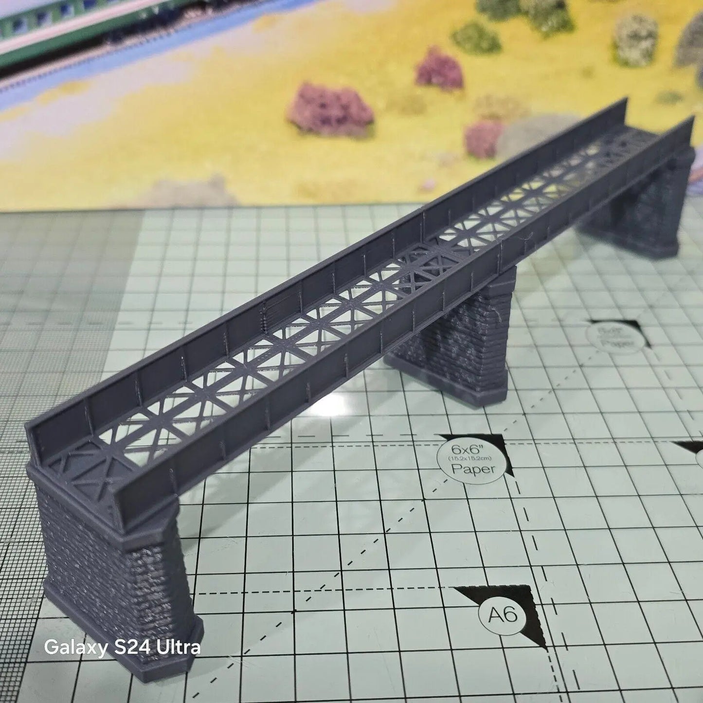 Z Gauge Single Track Iron Girder Bridge Model Railway Train Layout 1:220 Scale 3D Peak Print