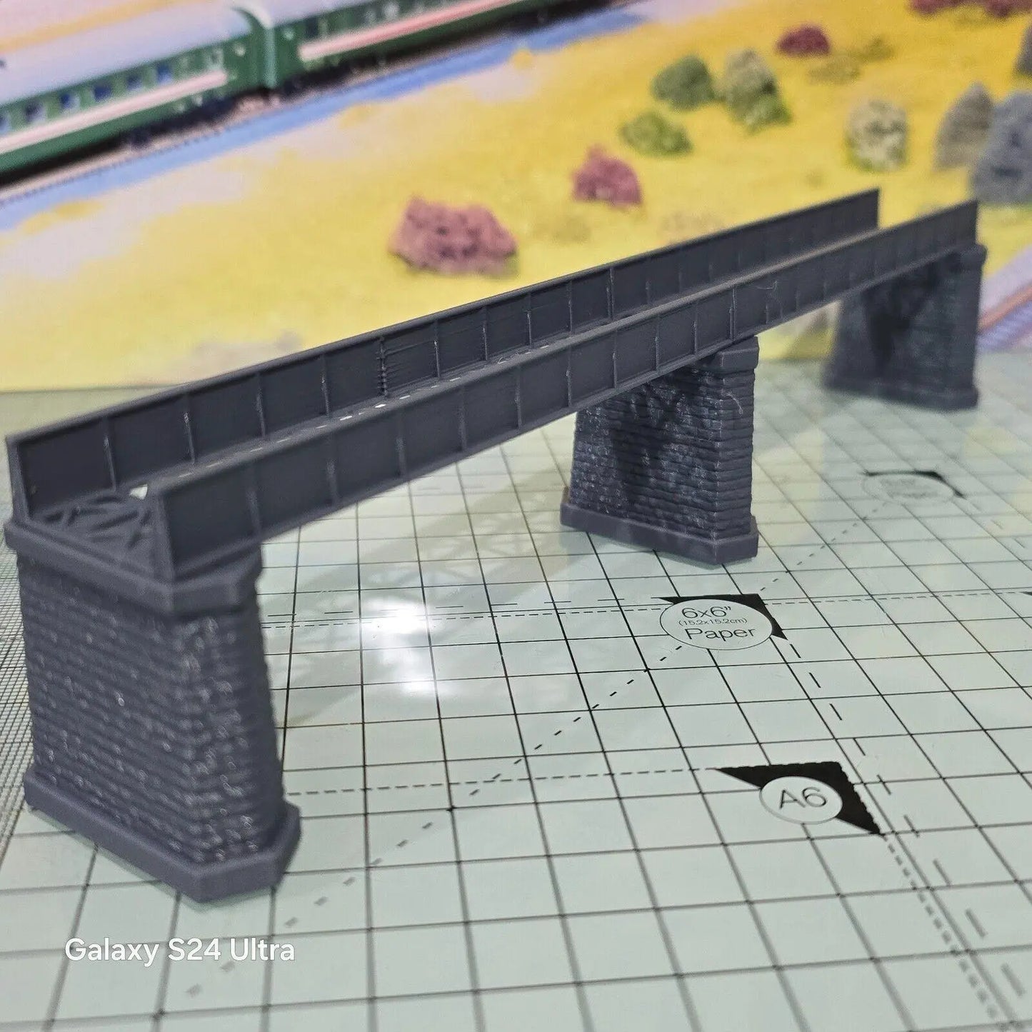 Z Gauge Single Track Iron Girder Bridge Model Railway Train Layout 1:220 Scale 3D Peak Print
