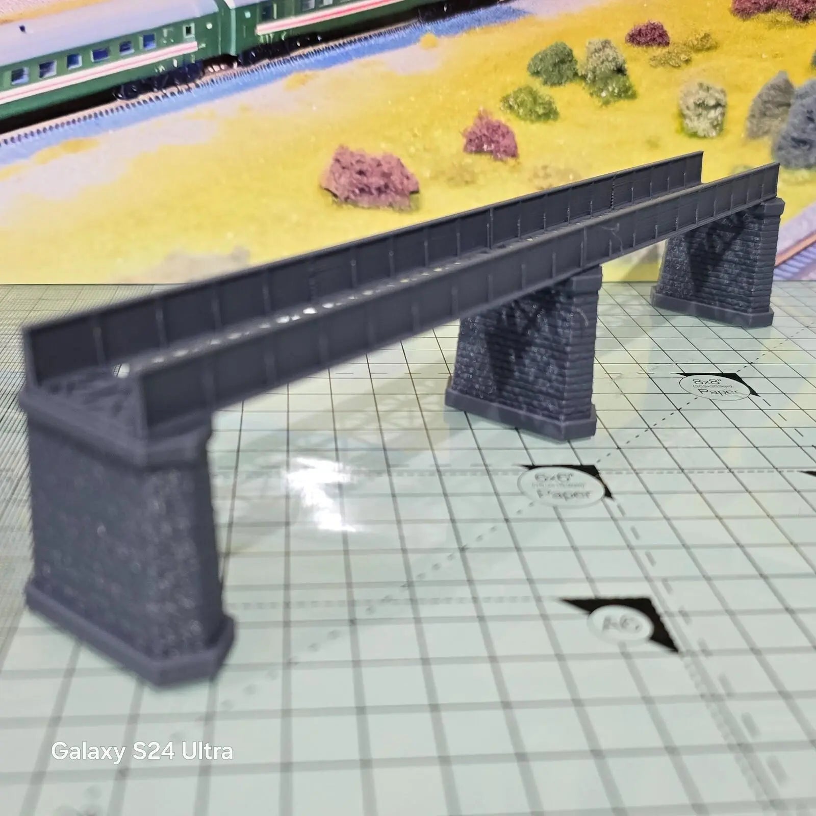 Z Gauge Single Track Iron Girder Bridge Model Railway Train Layout 1:220 Scale 3D Peak Print