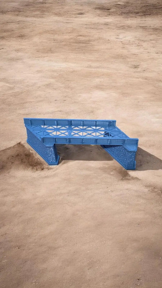 Z Gauge Left 45 deg single Track Iron Girder Bridge Model Railway 1:220 Scale 3D Peak Print