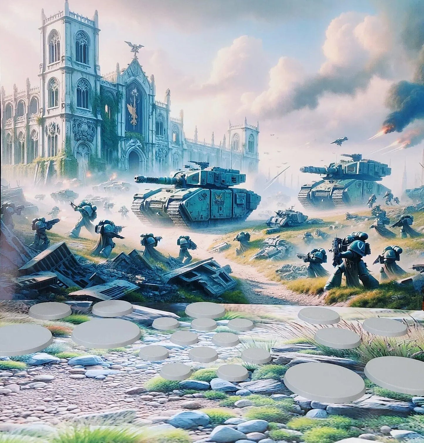 200 Mixed Bases War Gaming, Plain Blank Modelling Bases Tabletop War Games 3D Peak Print