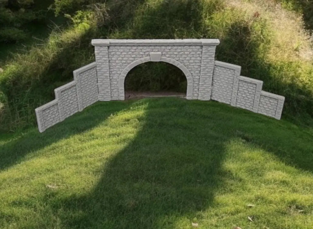 Z Gauge Tunnel Double Track Stone Portal Model Railway Train Layout 1:220 Scale 3D Peak Print