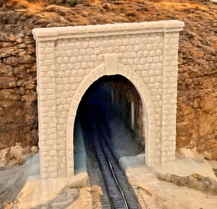 Z Gauge Tunnel Single Track Stone Portal Model Railway Train Layout 1:220 Scale 3D Peak Print