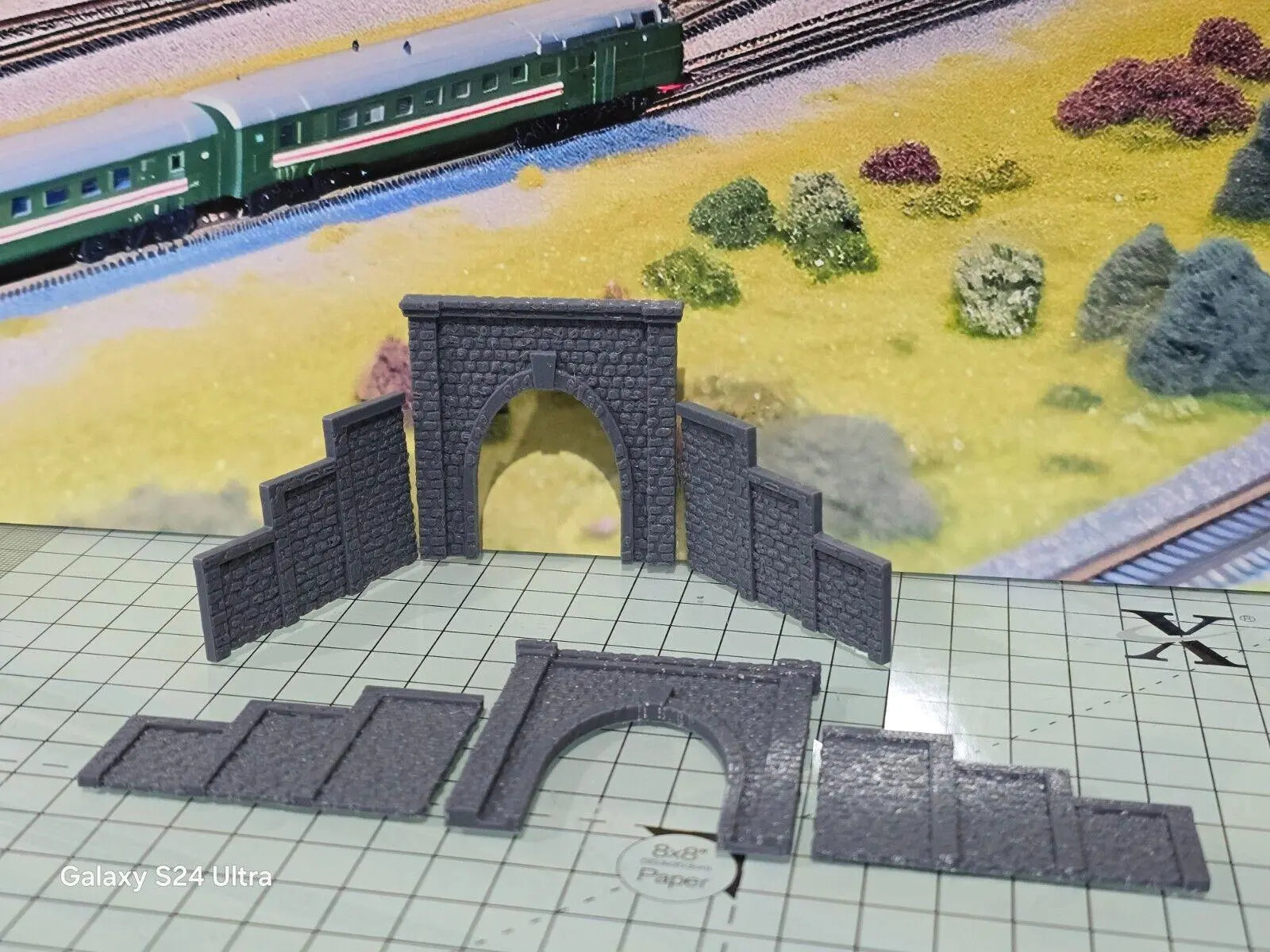 Z Gauge Tunnel Single Track Stone Portal Model Railway Train Layout 1:220 Scale 3D Peak Print