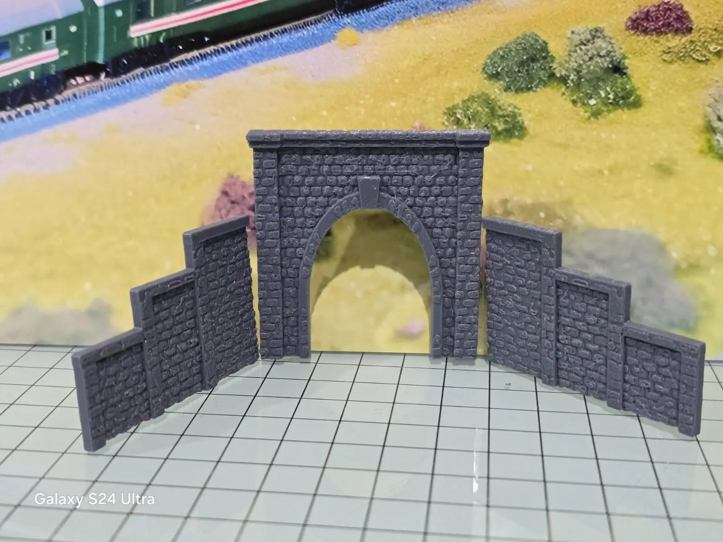 Z Gauge Tunnel Single Track Stone Portal Model Railway Train Layout 1:220 Scale 3D Peak Print