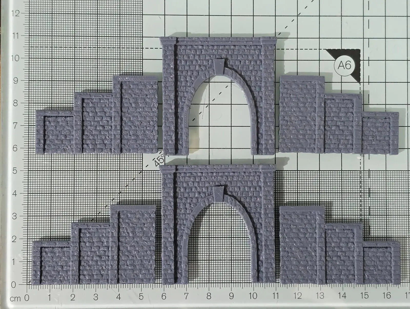 Z Gauge Tunnel Single Track Stone Portal Model Railway Train Layout 1:220 Scale 3D Peak Print