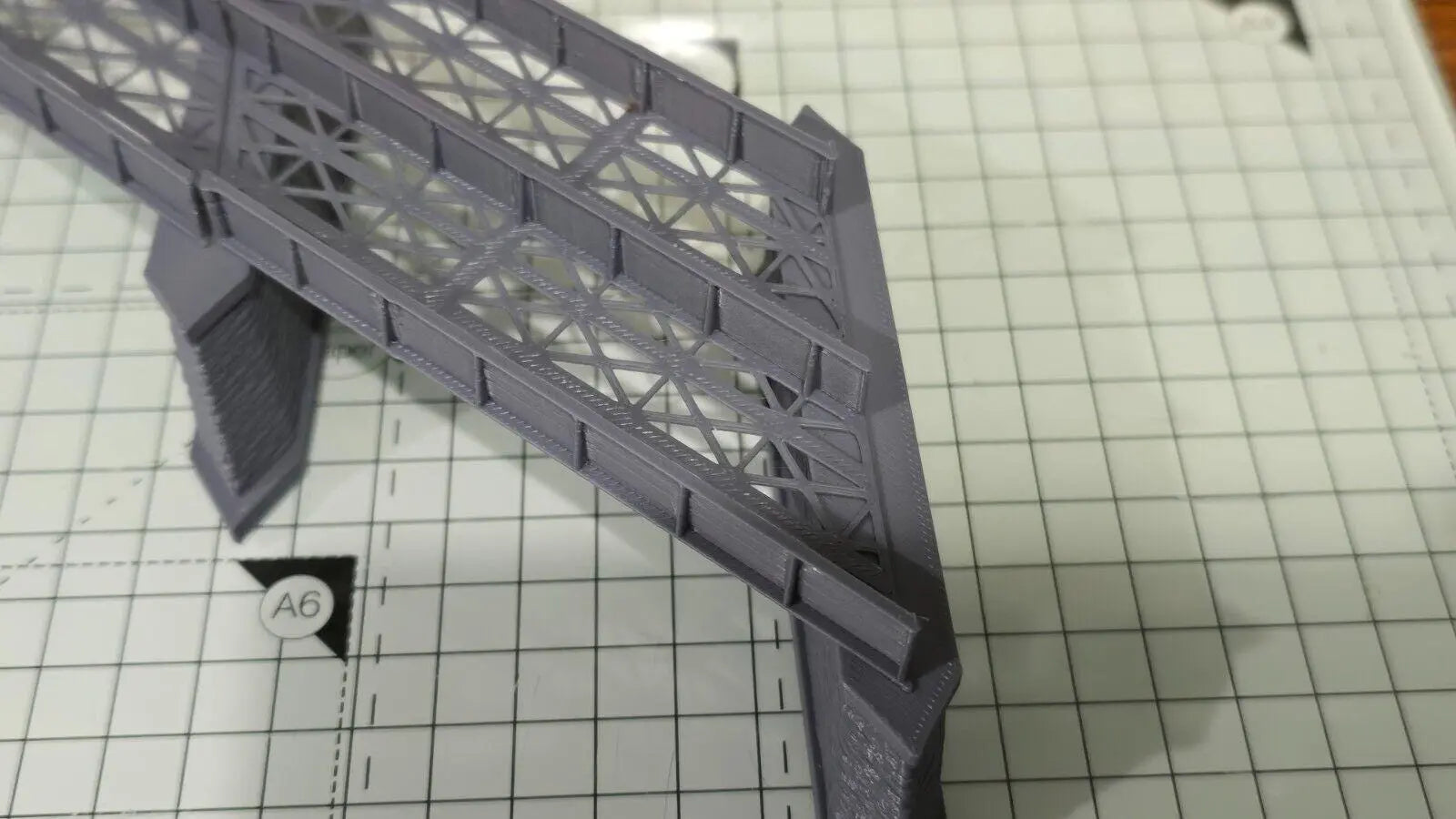 Z Gauge Left 45 deg Double Track Iron Girder Bridge Model Railway 1:220 Scale 3D Peak Print