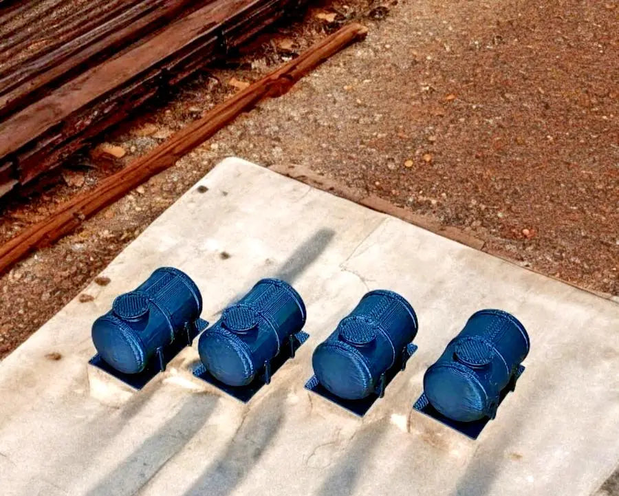 Gas Fuel Petrol Tank Body OO HO Gauge 1:76 Scale Models Train Railway Pack of 4 3D Peak Print