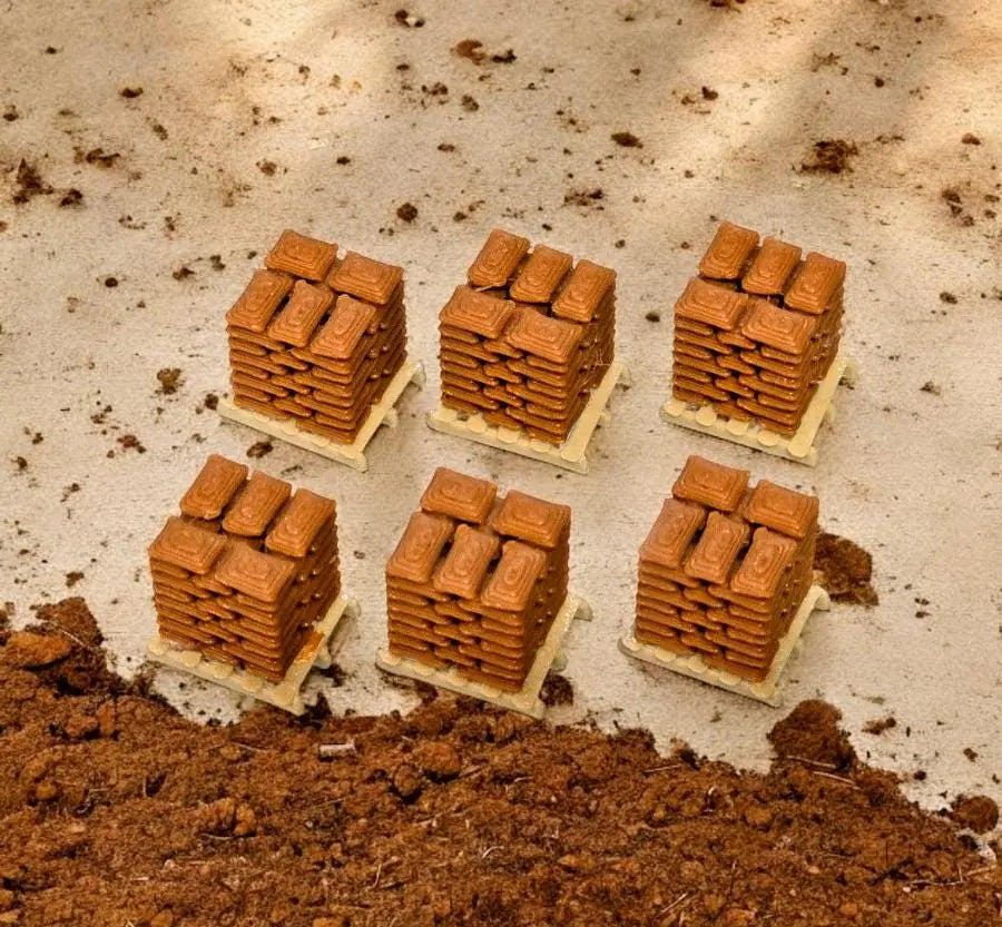 Pallets of Brown Sacks Beige pallet Z Gauge 1:220 Scale Models Railway (6 Pack) 3D Peak Print