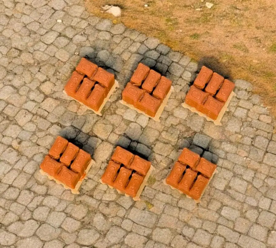 Pallets of Brown Sacks Beige pallet Z Gauge 1:220 Scale Models Railway (6 Pack) 3D Peak Print