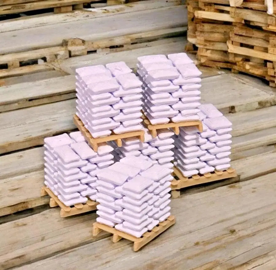 Pallets of white Sacks wood pallet N Gauge 1:148 Scale Model Railway (6 Pack) 3D Peak Print