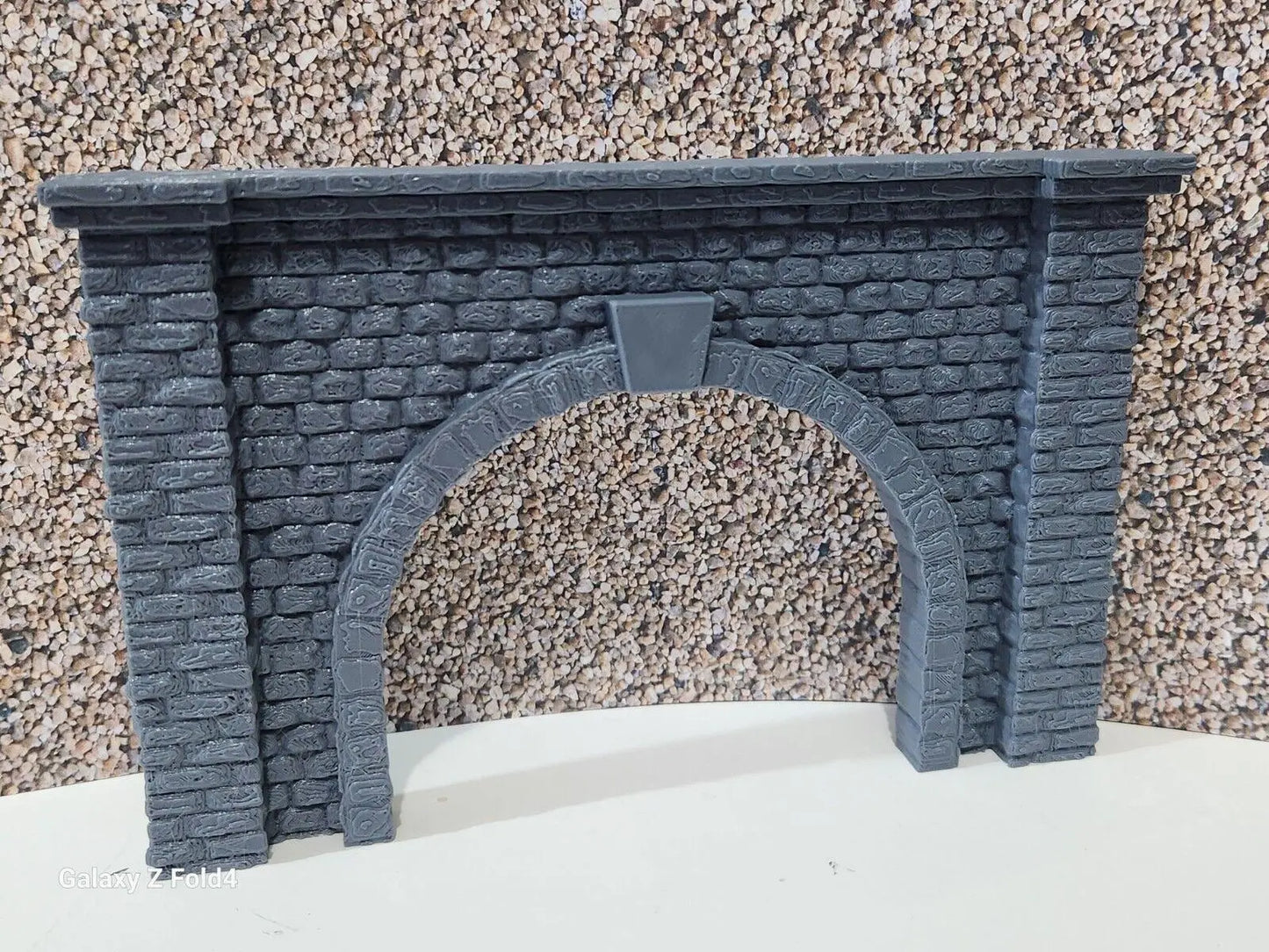 OO9 Narrow Gauge Tunnel Double Track Stone Portal Model Railway Train Layout 3D Peak Print