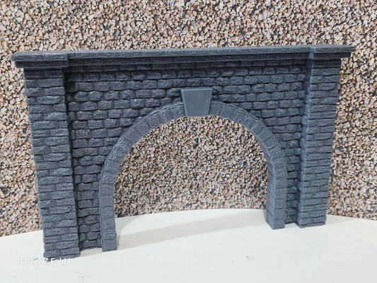 OO9 Narrow Gauge Tunnel Double Track Stone Portal Model Railway Train Layout 3D Peak Print