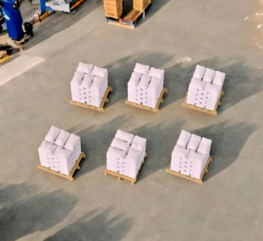 Pallets of white Sacks wood pallet N Gauge 1:148 Scale Model Railway (6 Pack) 3D Peak Print