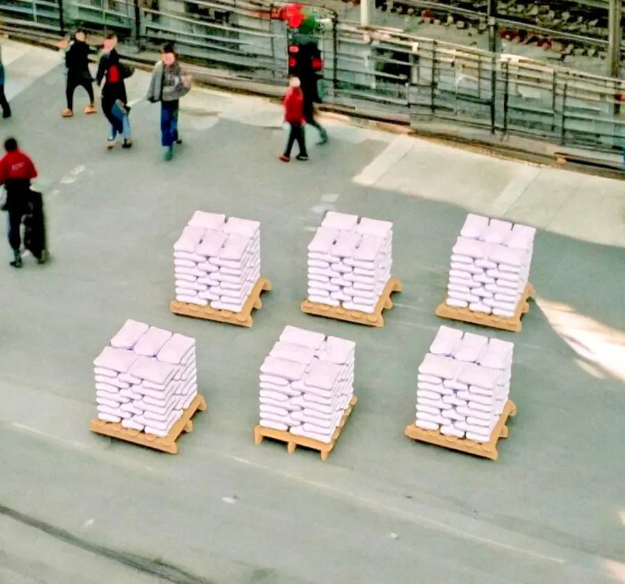 Pallets of white Sacks wood pallet N Gauge 1:148 Scale Model Railway (6 Pack) 3D Peak Print