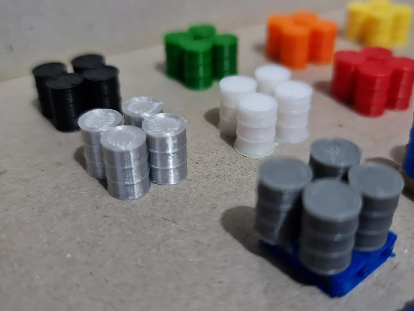 New Oil Drum Barrels 20 Pack + 5 Pallets 1 Gauge 1:32 Scale Model Railway 3D Peak Print