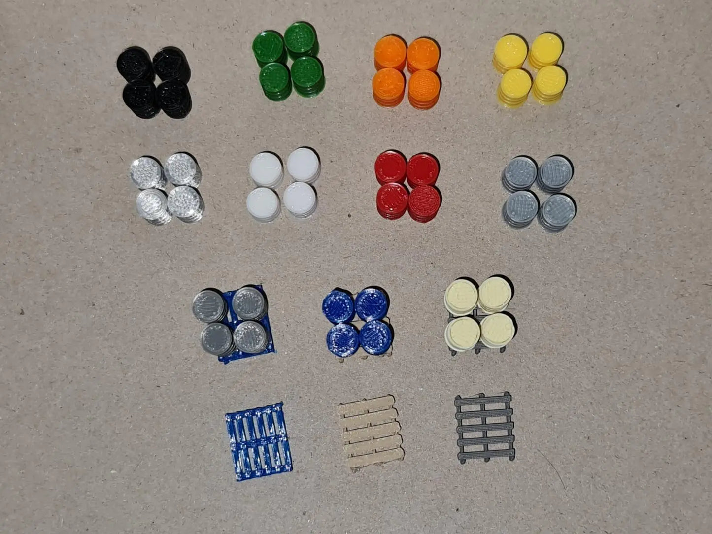 New Oil Drum Barrels 20 Pack + 5 Pallets 1 Gauge 1:32 Scale Model Railway 3D Peak Print