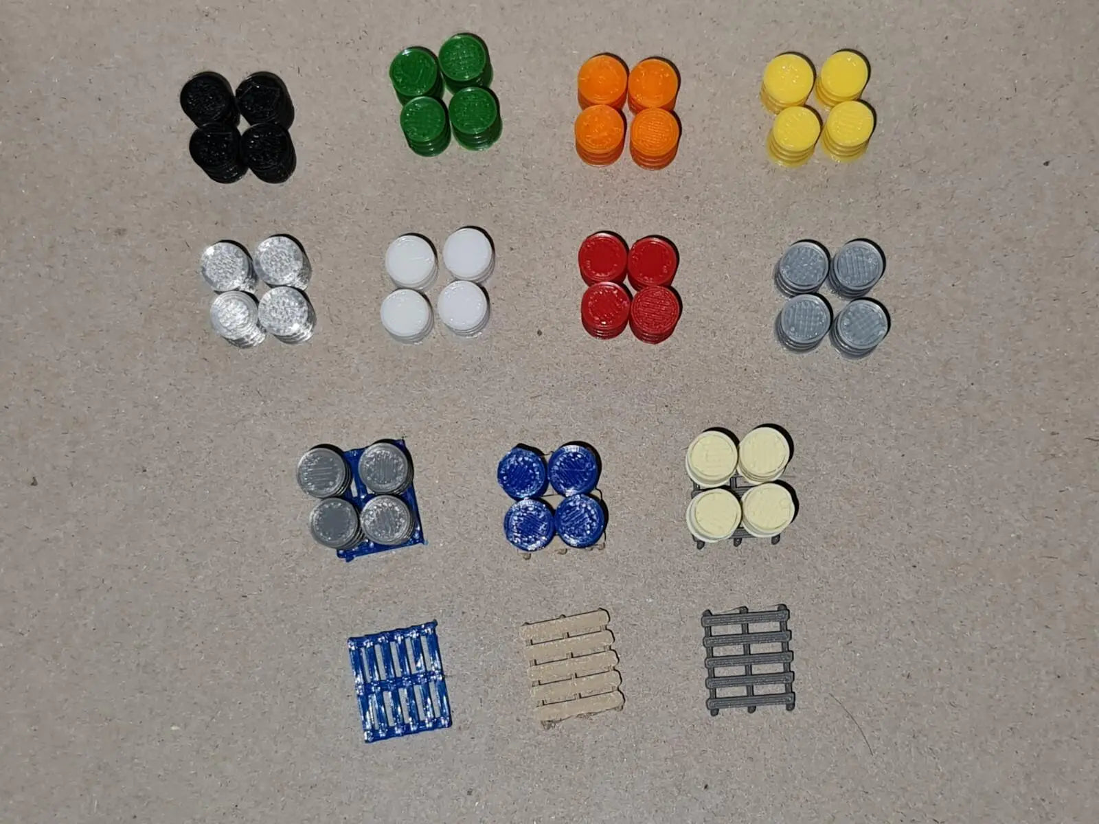 New Oil Drum Barrels 20 Pack + 5 Pallets 1 Gauge 1:32 Scale Model Railway 3D Peak Print