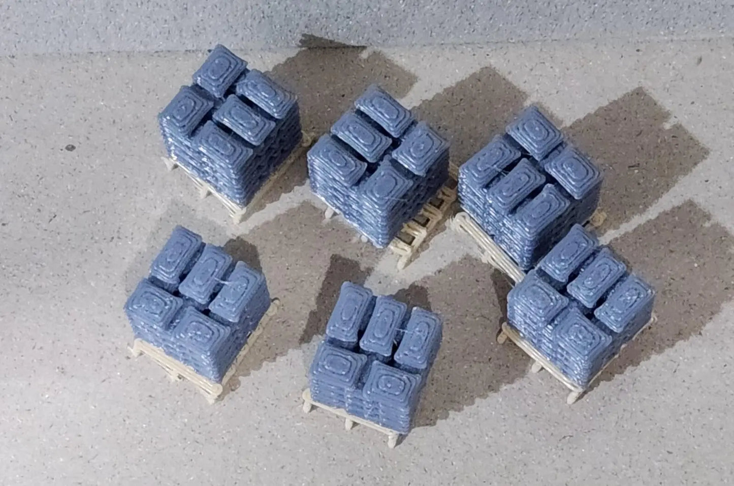 Pallets of Sacks N Gauge 1:148 Scale Models Train Railway (6 Pack) 3D Peak Print