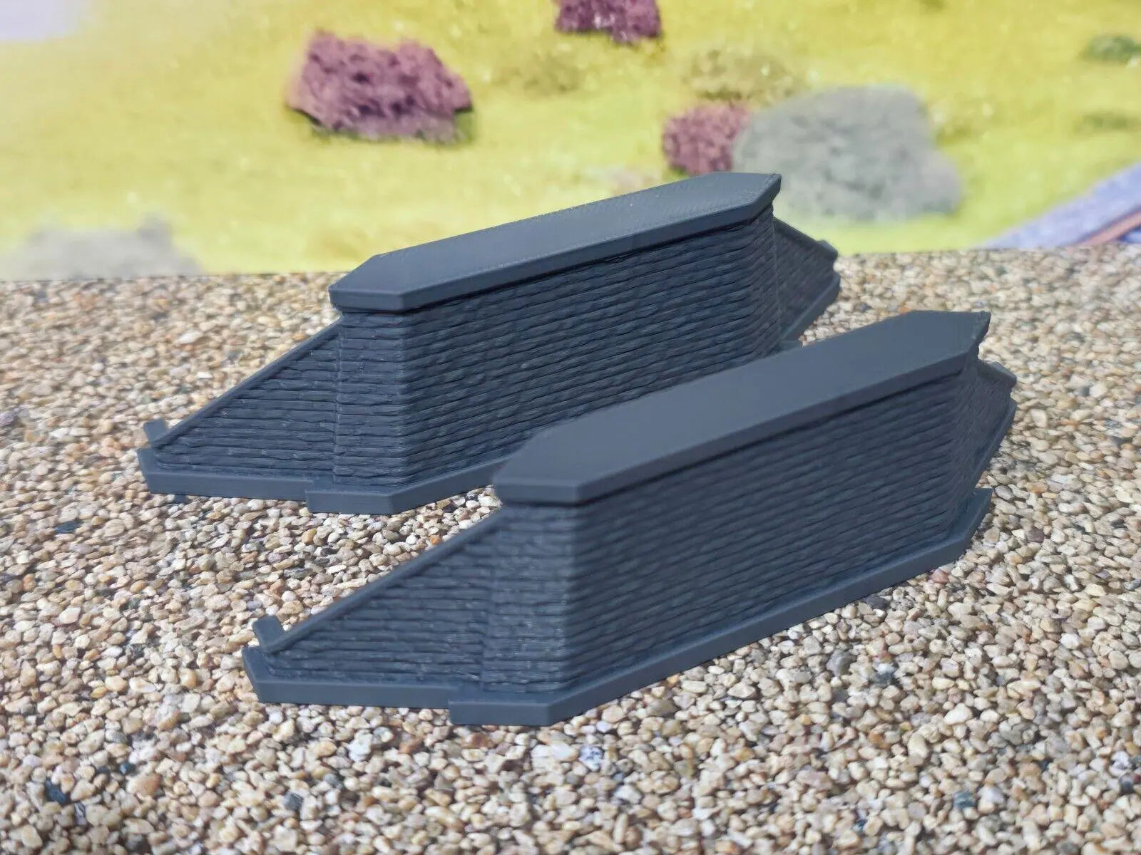 Double Track Bridge Std End Abutment Piers OO Gauge Model Railway 1:76 Scale 3D Peak Print