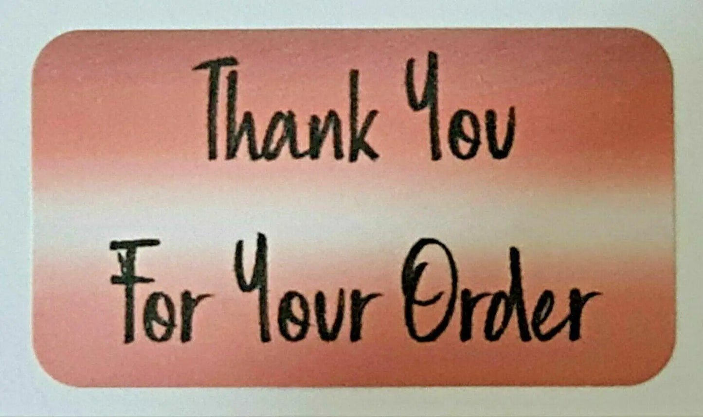 260 x Thank You for Your Order Labels Rose Gold Matte Sticky Labels Stickers 3D Peak Print