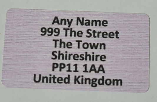 260 x Mini Linen Effect Pastel Colours Personalised Name & Address Sticky Labels 3D Peak Print