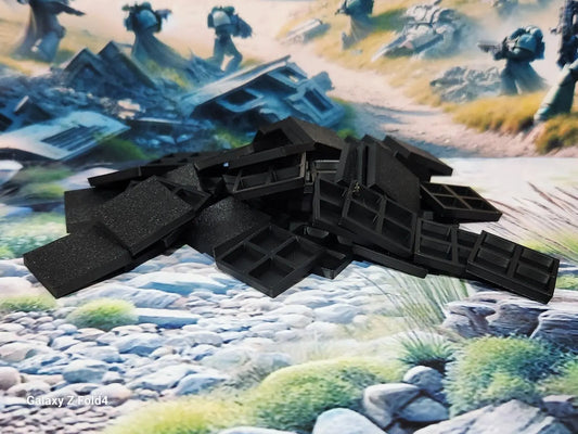 Wargaming Bases 30mm Square EXTRA Durable Plastic War Gaming Tabletop Games 3D Peak Print