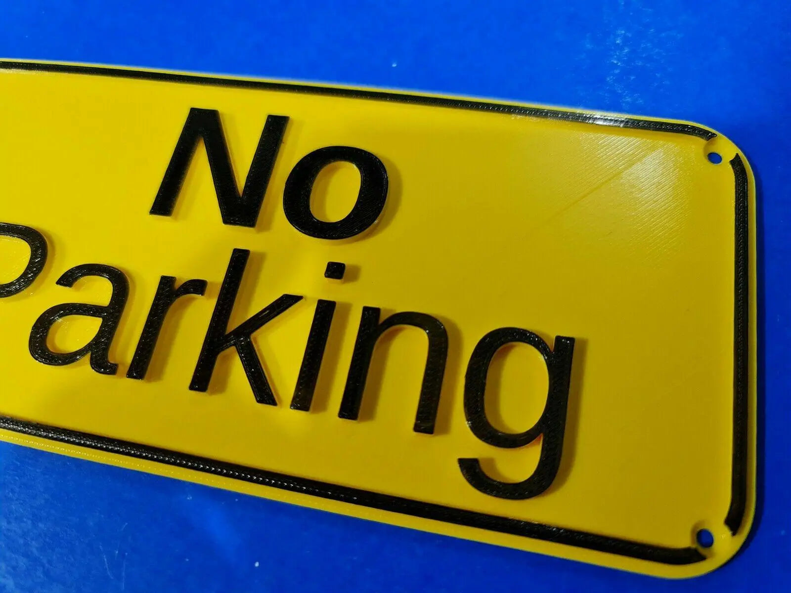 Quality Yellow & Black NO PARKING Sign with 3D Letters and border 3D Peak Print