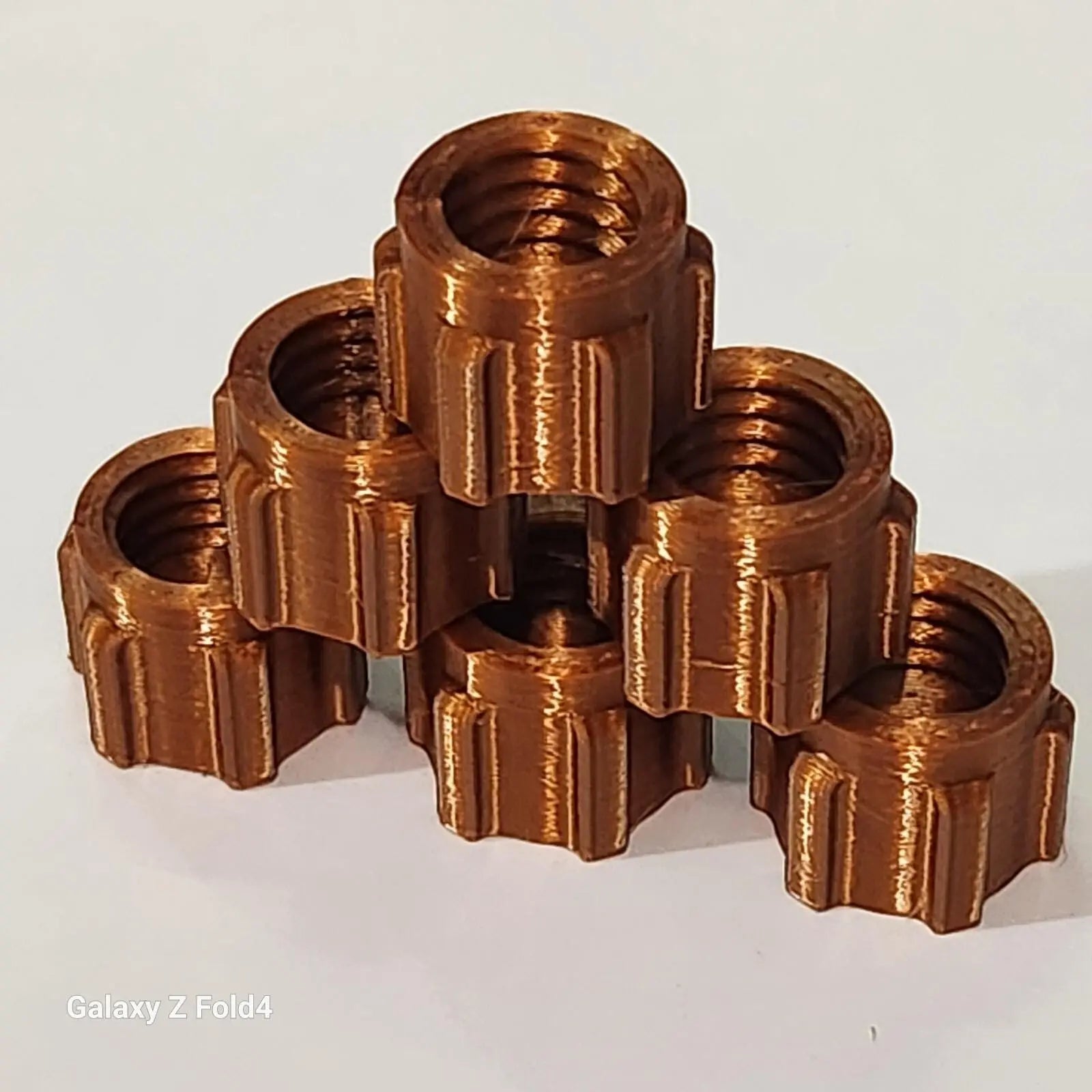 Pack of 6 Copper Silicone Sealer Sealant Mastik Tube Nozzle Screw Cap Tops 3D Peak Print