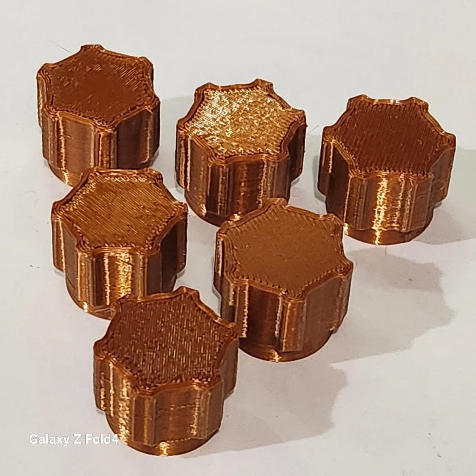 Pack of 6 Copper Silicone Sealer Sealant Mastik Tube Nozzle Screw Cap Tops 3D Peak Print