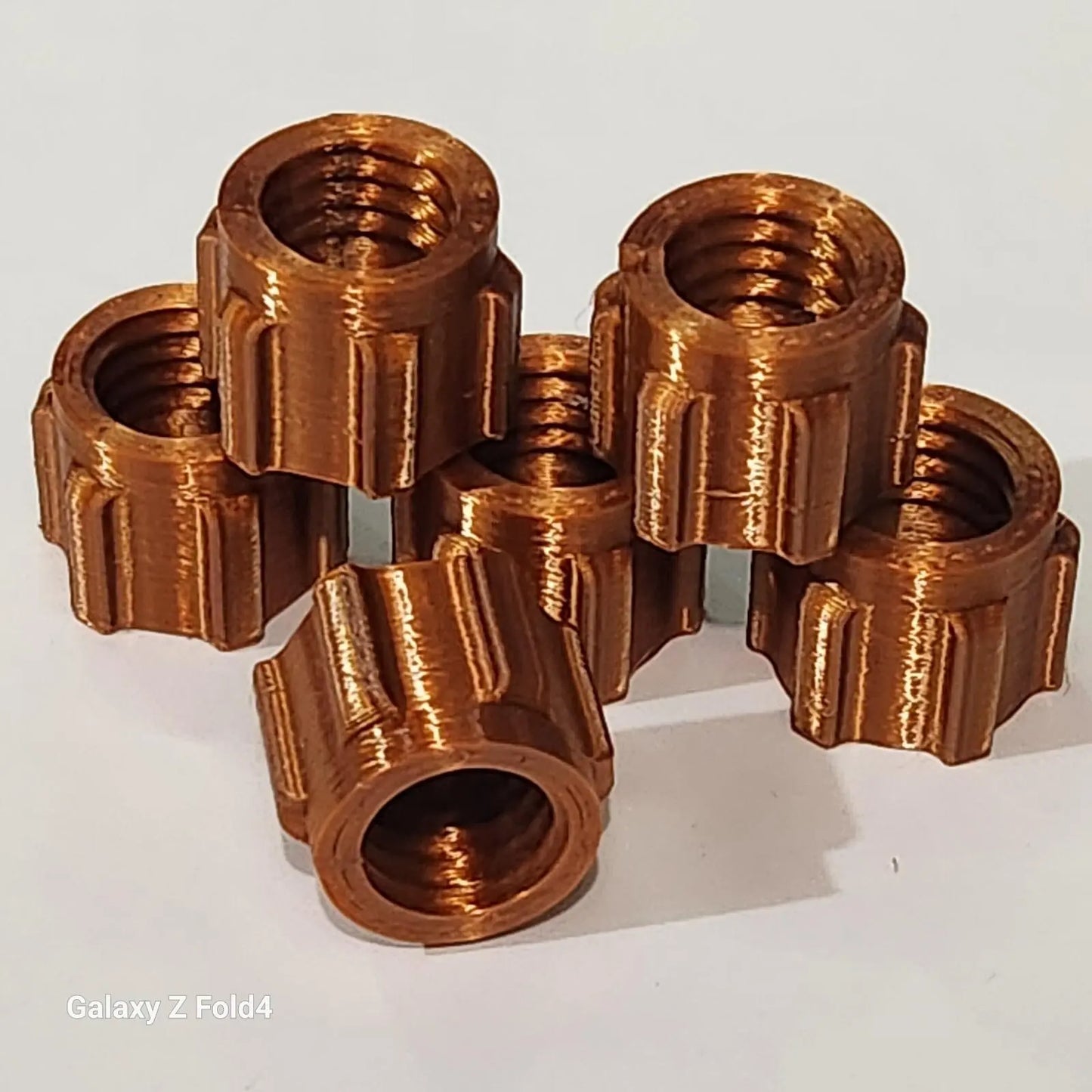 Pack of 6 Copper Silicone Sealer Sealant Mastik Tube Nozzle Screw Cap Tops 3D Peak Print