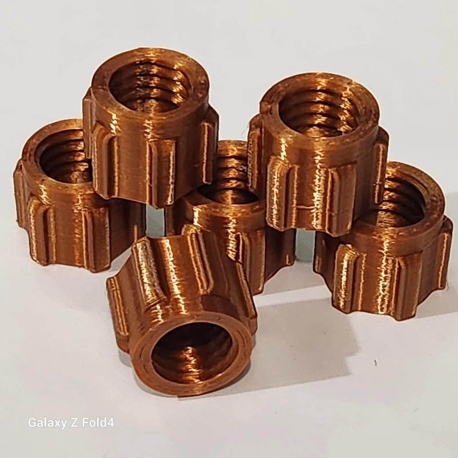 Pack of 6 Copper Silicone Sealer Sealant Mastik Tube Nozzle Screw Cap Tops 3D Peak Print