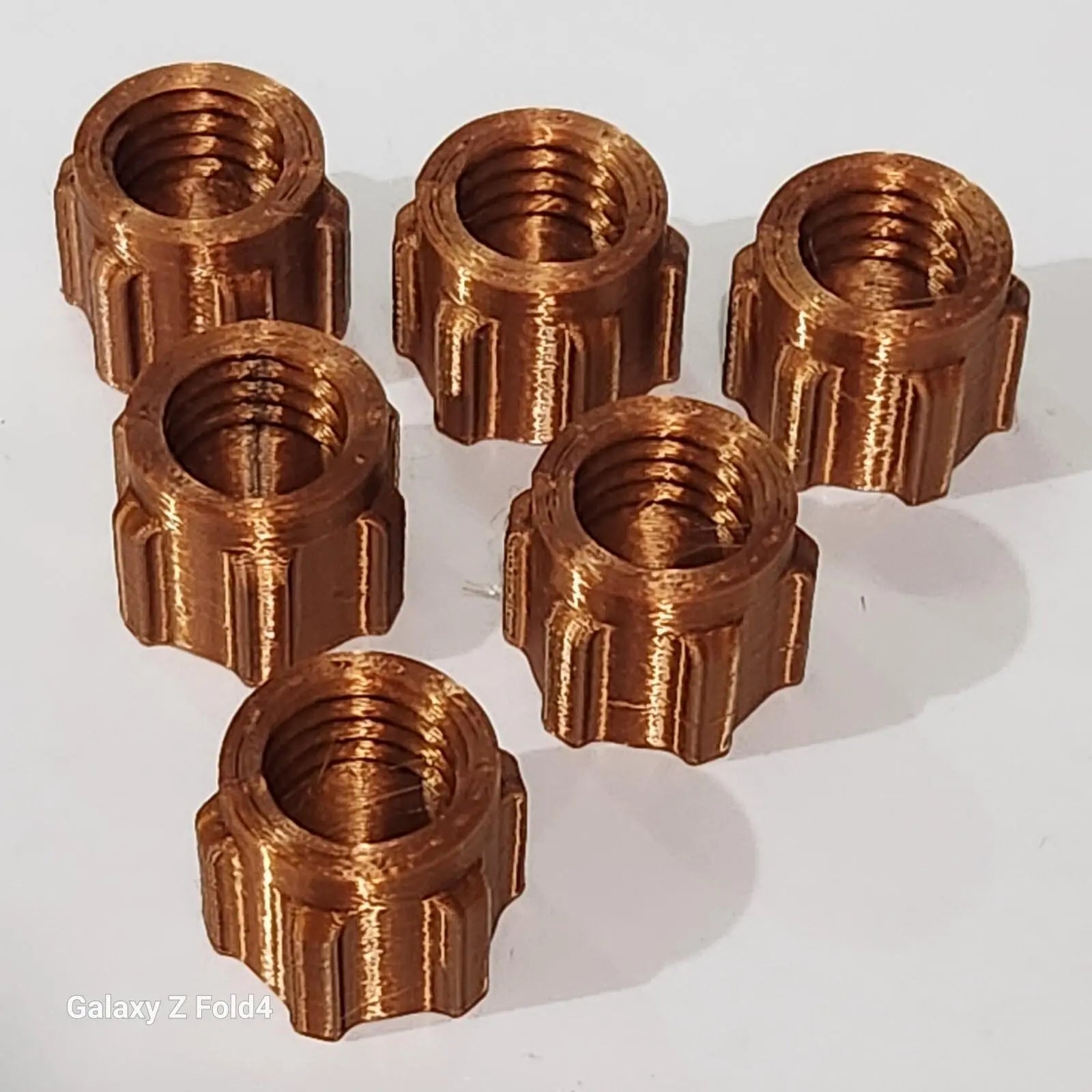 Pack of 6 Copper Silicone Sealer Sealant Mastik Tube Nozzle Screw Cap Tops 3D Peak Print