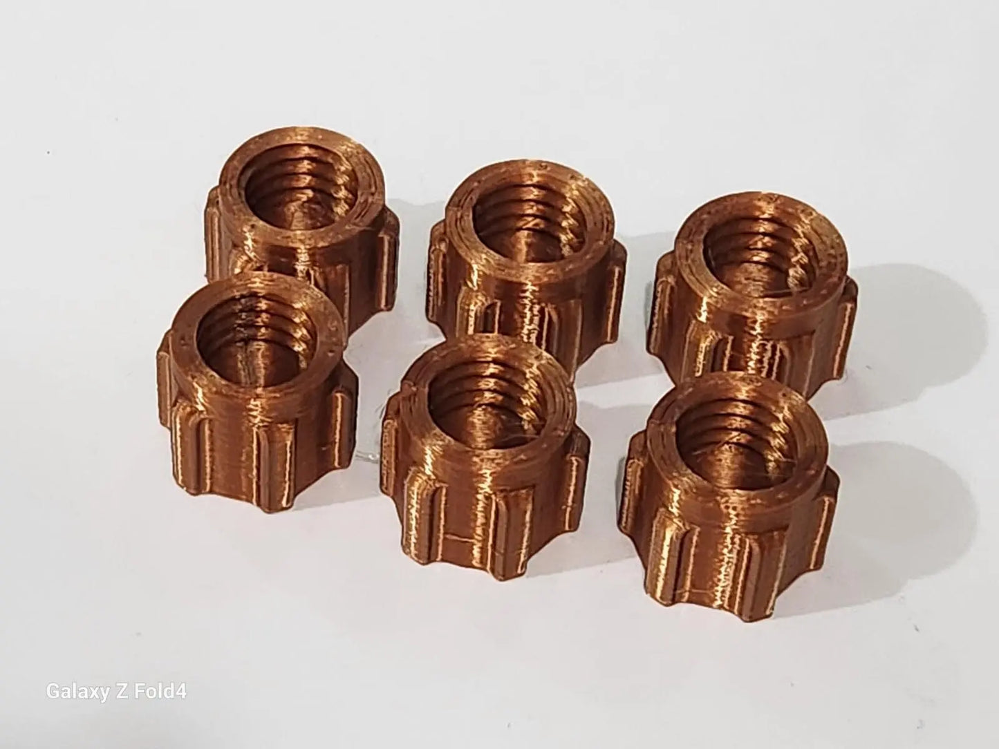 Pack of 6 Copper Silicone Sealer Sealant Mastik Tube Nozzle Screw Cap Tops 3D Peak Print